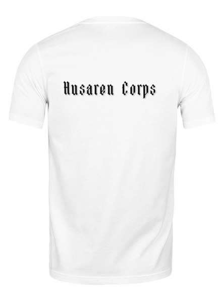 Заказать мужскую футболку в Москве. Футболка классическая Husaren Corps от Александр  - готовые дизайны и нанесение принтов.