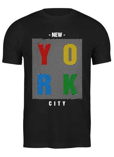 Заказать мужскую футболку в Москве. Футболка классическая New York City от balden - готовые дизайны и нанесение принтов.