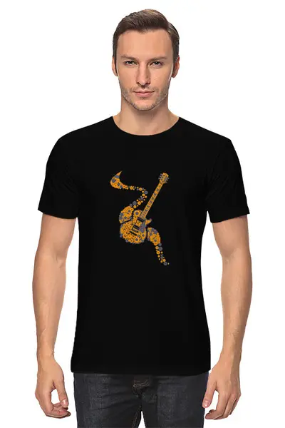 Заказать мужскую футболку в Москве. Футболка классическая Гитара от valezar - готовые дизайны и нанесение принтов.