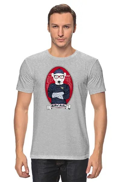Заказать мужскую футболку в Москве. Футболка классическая Моряк от sashadasha - готовые дизайны и нанесение принтов.