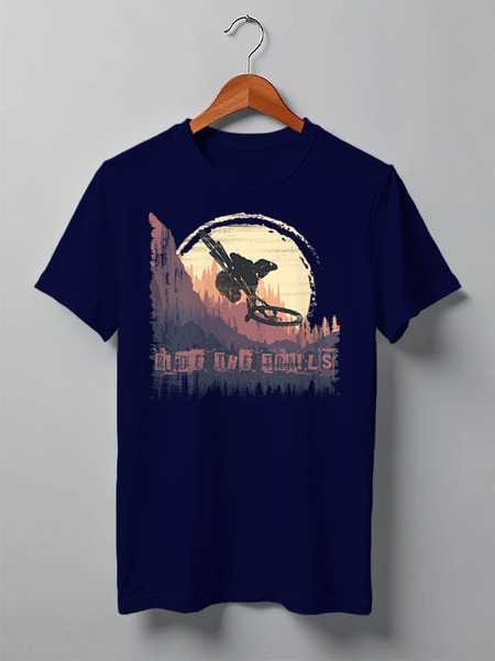 Заказать мужскую футболку в Москве. Футболка классическая Mountain Bike от oneredfoxstore@gmail.com - готовые дизайны и нанесение принтов.