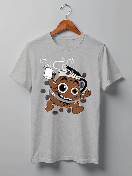 Заказать мужскую футболку в Москве. Футболка классическая Кофе (Coffee) от Amerikanka - готовые дизайны и нанесение принтов.