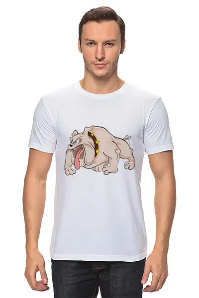 Заказать мужскую футболку в Москве. Футболка классическая Злой пёс от nadegda - готовые дизайны и нанесение принтов.