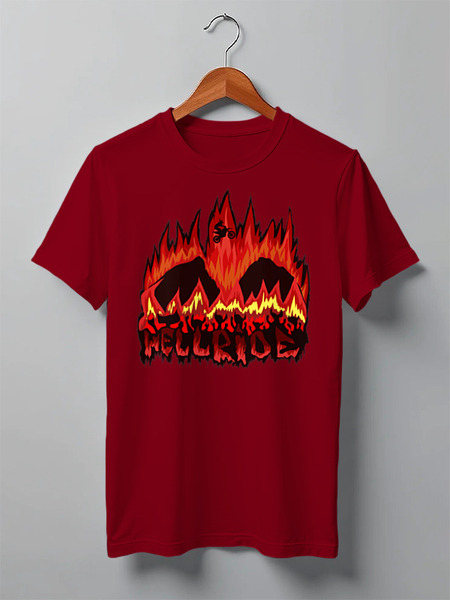 Заказать мужскую футболку в Москве. Футболка классическая Hell Ride от oneredfoxstore@gmail.com - готовые дизайны и нанесение принтов.