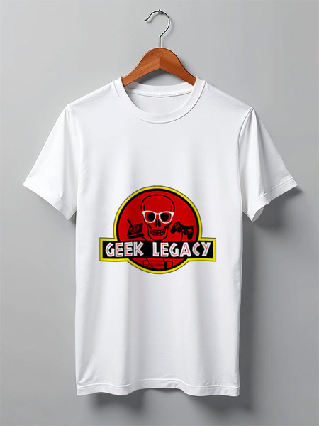 Заказать мужскую футболку в Москве. Футболка классическая Jurassicgeek от YellowCloverShop - готовые дизайны и нанесение принтов.