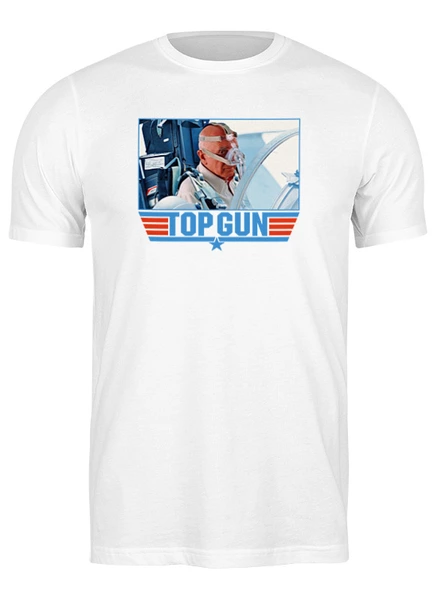 Заказать мужскую футболку в Москве. Футболка классическая TOP GUN Junior от panincomics@gmail.com - готовые дизайны и нанесение принтов.