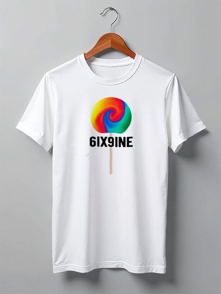 Заказать мужскую футболку в Москве. Футболка классическая 6ix9ine от #GOGEL#MOGEL от #GOGEL #MOGEL - готовые дизайны и нанесение принтов.