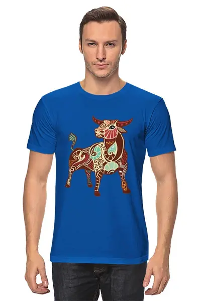Заказать мужскую футболку в Москве. Футболка классическая Телец - Taurus от trend - готовые дизайны и нанесение принтов.