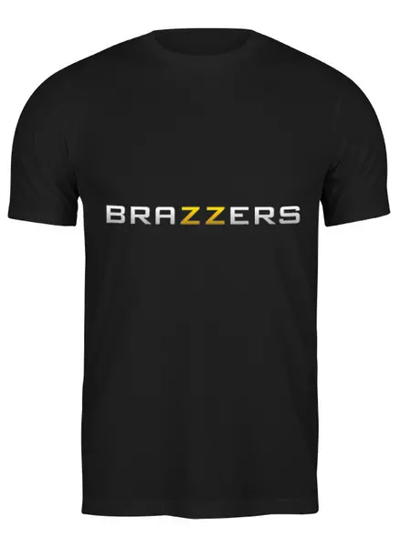 Заказать мужскую футболку в Москве. Футболка классическая Brazzers от PornHub - готовые дизайны и нанесение принтов.