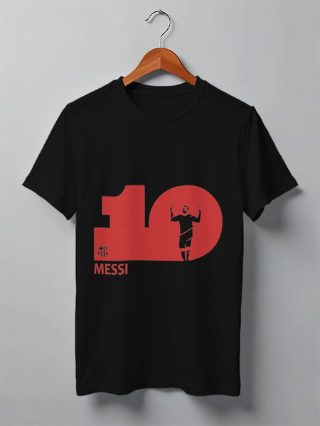 Заказать мужскую футболку в Москве. Футболка классическая FC Barcelona | Messi - Number 10 (2021) от 0x000000123 - готовые дизайны и нанесение принтов.