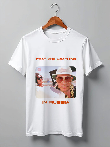 Заказать мужскую футболку в Москве. Футболка классическая Fear and Loathing  от gurman-jv - готовые дизайны и нанесение принтов.