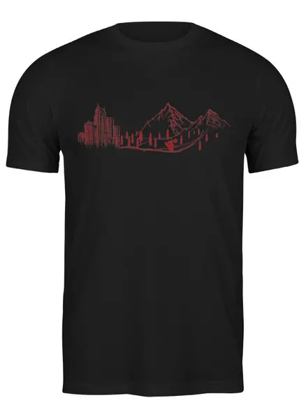 Заказать мужскую футболку в Москве. Футболка классическая Go To The Wild от oneredfoxstore@gmail.com - готовые дизайны и нанесение принтов.