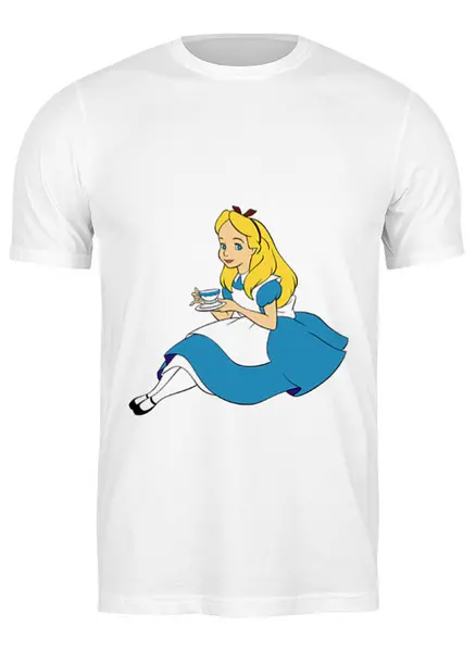 Заказать мужскую футболку в Москве. Футболка классическая Алиса от YellowCloverShop - готовые дизайны и нанесение принтов.