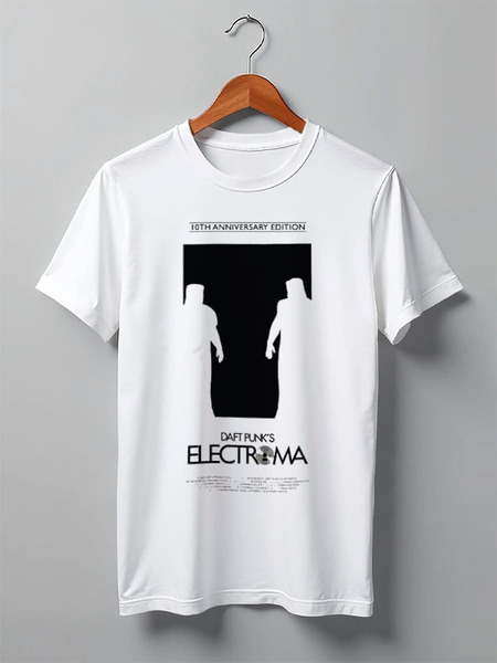 Заказать мужскую футболку в Москве. Футболка классическая Daft Punk -Electroma от KinoArt - готовые дизайны и нанесение принтов.