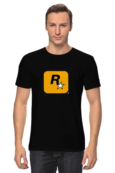 Заказать мужскую футболку в Москве. Футболка классическая Rockstar от GOOD PRINT - готовые дизайны и нанесение принтов.