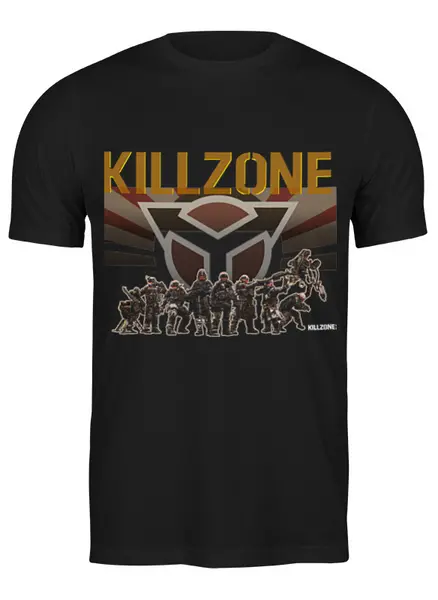 Заказать мужскую футболку в Москве. Футболка классическая KILLZONE от robus - готовые дизайны и нанесение принтов.