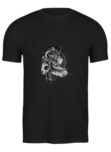 Заказать мужскую футболку в Москве. Футболка классическая Lion in Cages от Анастасия Авина - готовые дизайны и нанесение принтов.