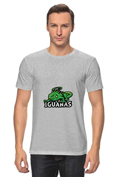 Заказать мужскую футболку в Москве. Футболка классическая Игуана от acidhouses - готовые дизайны и нанесение принтов.
