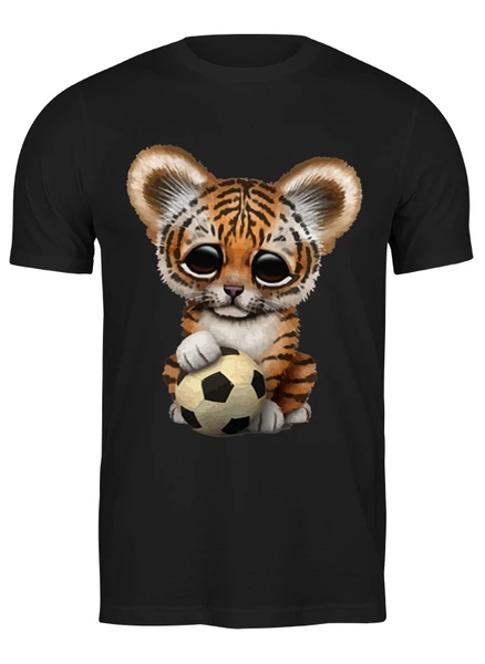 Заказать мужскую футболку в Москве. Футболка классическая Футбол - Тигр от skynatural - готовые дизайны и нанесение принтов.