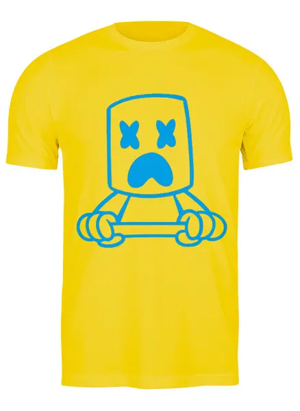 Заказать мужскую футболку в Москве. Футболка классическая Marshmello        от T-shirt print  - готовые дизайны и нанесение принтов.