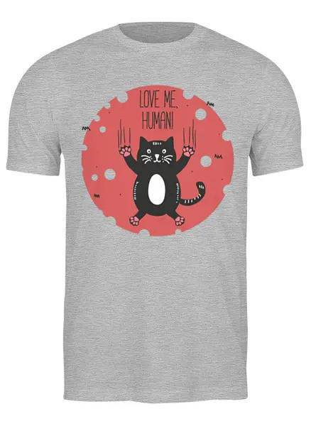 Заказать мужскую футболку в Москве. Футболка классическая Cats Here от oneredfoxstore@gmail.com - готовые дизайны и нанесение принтов.