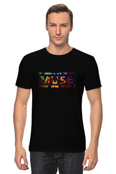 Заказать мужскую футболку в Москве. Футболка классическая Muse into me от alex242front - готовые дизайны и нанесение принтов.