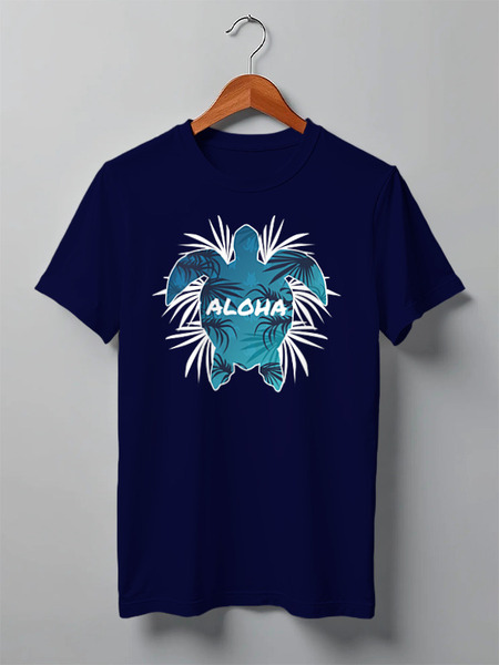 Заказать мужскую футболку в Москве. Футболка классическая ALOHA от balden - готовые дизайны и нанесение принтов.