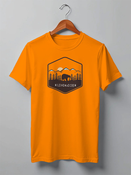Заказать мужскую футболку в Москве. Футболка классическая Bear Here от oneredfoxstore@gmail.com - готовые дизайны и нанесение принтов.
