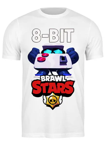 Заказать мужскую футболку в Москве. Футболка классическая Brawl Stars 8-BIT от weeert - готовые дизайны и нанесение принтов.