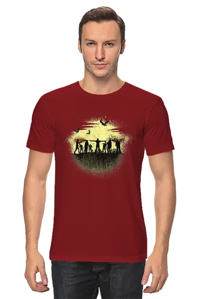 Заказать мужскую футболку в Москве. Футболка классическая Zombies от oneredfoxstore@gmail.com - готовые дизайны и нанесение принтов.