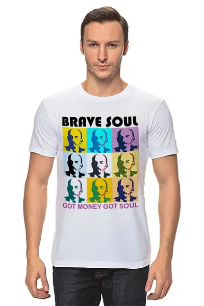 Заказать мужскую футболку в Москве. Футболка классическая Brave soul от OEX design - готовые дизайны и нанесение принтов.