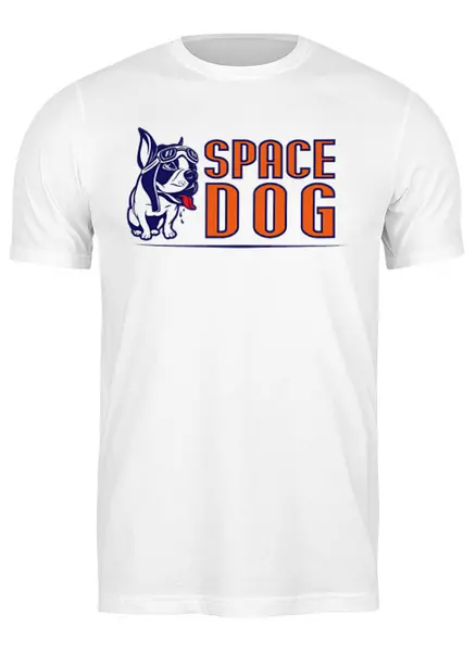 Заказать мужскую футболку в Москве. Футболка классическая Space Dog от Leichenwagen - готовые дизайны и нанесение принтов.