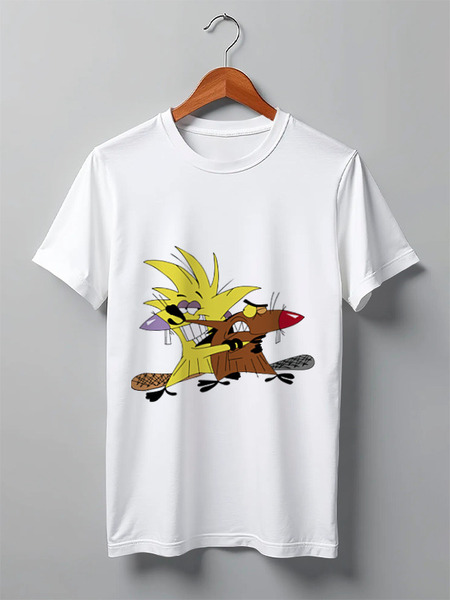 Заказать мужскую футболку в Москве. Футболка классическая The Angry Beavers от Easy-store - готовые дизайны и нанесение принтов.