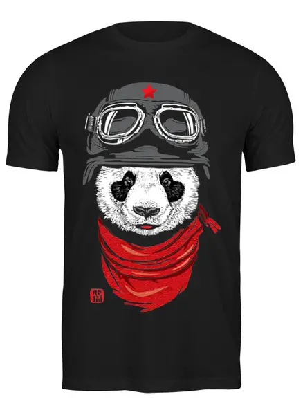 Заказать мужскую футболку в Москве. Футболка классическая Панда (Panda) от coolmag - готовые дизайны и нанесение принтов.