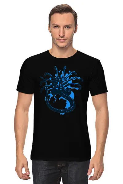 Заказать мужскую футболку в Москве. Футболка классическая Aliens от oneredfoxstore@gmail.com - готовые дизайны и нанесение принтов.