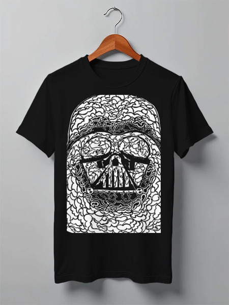Заказать мужскую футболку в Москве. Футболка классическая Darth Vader by ME от maxim ershov - готовые дизайны и нанесение принтов.