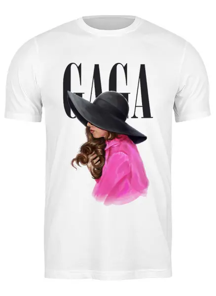 Заказать мужскую футболку в Москве. Футболка классическая lady gaga in purple от Анна Андреева - готовые дизайны и нанесение принтов.