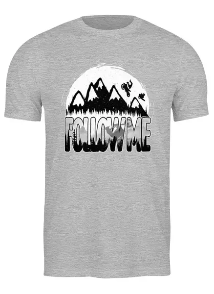 Заказать мужскую футболку в Москве. Футболка классическая Follow Me от oneredfoxstore@gmail.com - готовые дизайны и нанесение принтов.