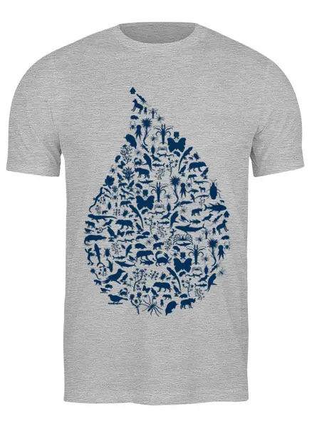 Заказать мужскую футболку в Москве. Футболка классическая Animals от oneredfoxstore@gmail.com - готовые дизайны и нанесение принтов.