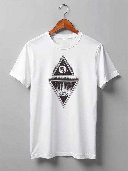 Заказать мужскую футболку в Москве. Футболка классическая MTB Ride от oneredfoxstore@gmail.com - готовые дизайны и нанесение принтов.