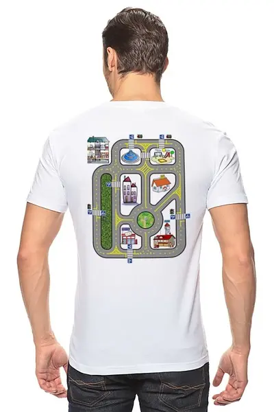Заказать мужскую футболку в Москве. Футболка классическая День отца от maerovym@gmail.com - готовые дизайны и нанесение принтов.