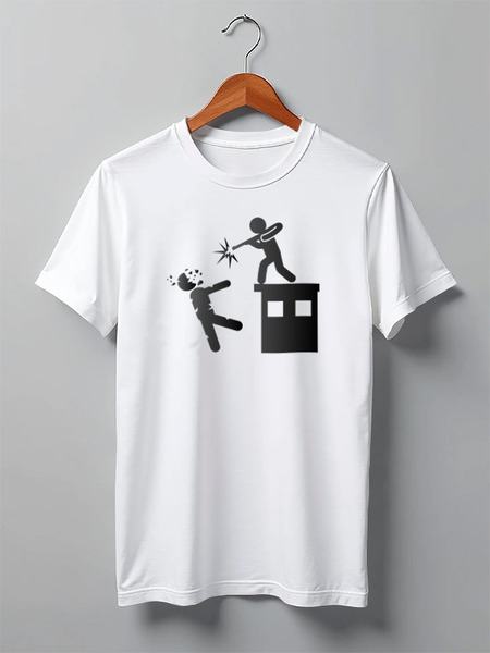 Заказать мужскую футболку в Москве. Футболка классическая Zombies от oneredfoxstore@gmail.com - готовые дизайны и нанесение принтов.