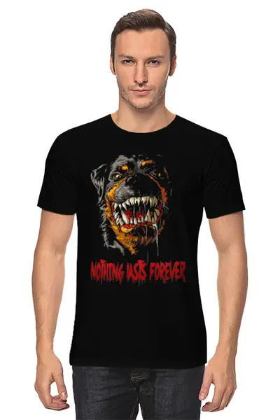 Заказать мужскую футболку в Москве. Футболка классическая ☠Rottweiler☠ от balden - готовые дизайны и нанесение принтов.