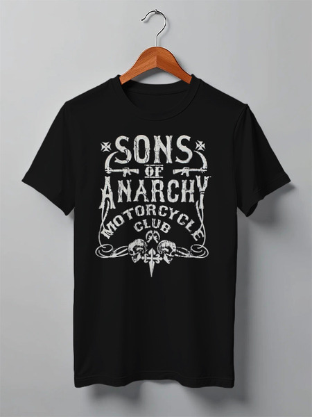 Заказать мужскую футболку в Москве. Футболка классическая Sons of Anarchy от scrat29@yandex.ru - готовые дизайны и нанесение принтов.