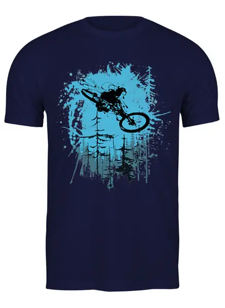 Заказать мужскую футболку в Москве. Футболка классическая MTB Ride от oneredfoxstore@gmail.com - готовые дизайны и нанесение принтов.