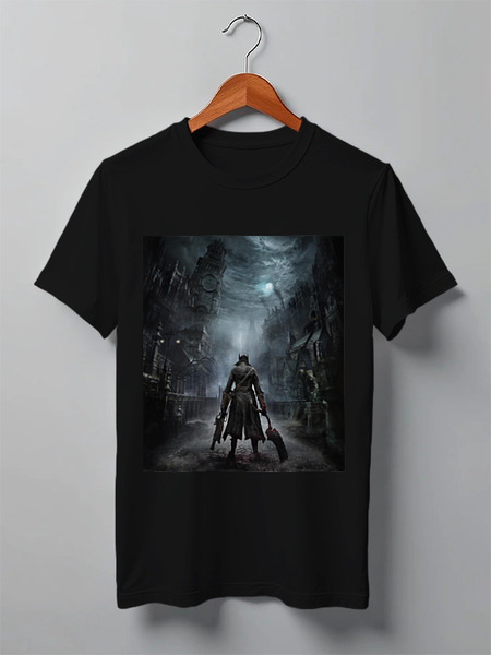 Заказать мужскую футболку в Москве. Футболка классическая Bloodborne от GeekFox  - готовые дизайны и нанесение принтов.