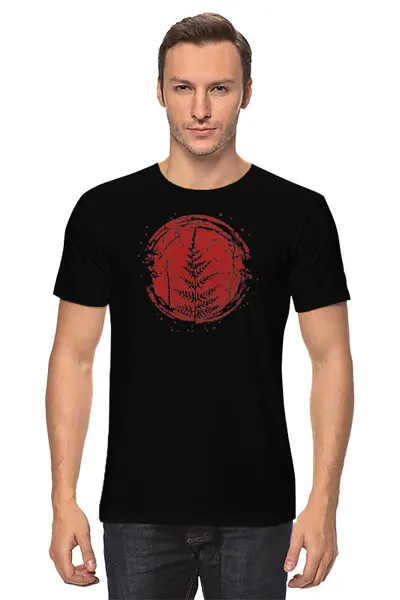 Заказать мужскую футболку в Москве. Футболка классическая Red Moon Fern от oneredfoxstore@gmail.com - готовые дизайны и нанесение принтов.