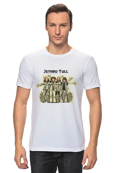 Заказать мужскую футболку в Москве. Футболка классическая Jetrro Tull от Fedor - готовые дизайны и нанесение принтов.