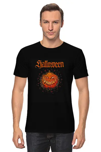 Заказать мужскую футболку в Москве. Футболка классическая Halloween от Leichenwagen - готовые дизайны и нанесение принтов.