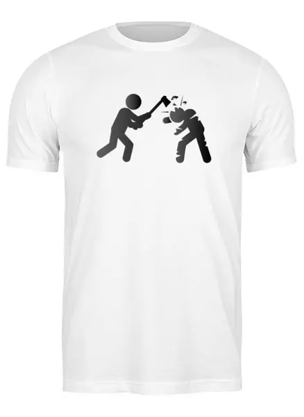 Заказать мужскую футболку в Москве. Футболка классическая Zombies от oneredfoxstore@gmail.com - готовые дизайны и нанесение принтов.